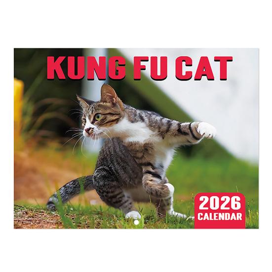 2026 Wall Calendar Jan 2026 - Dec 2026 12 Monthly Planner Wall Hanging Calendar with Funny Dog/Cat Images for School Home Office