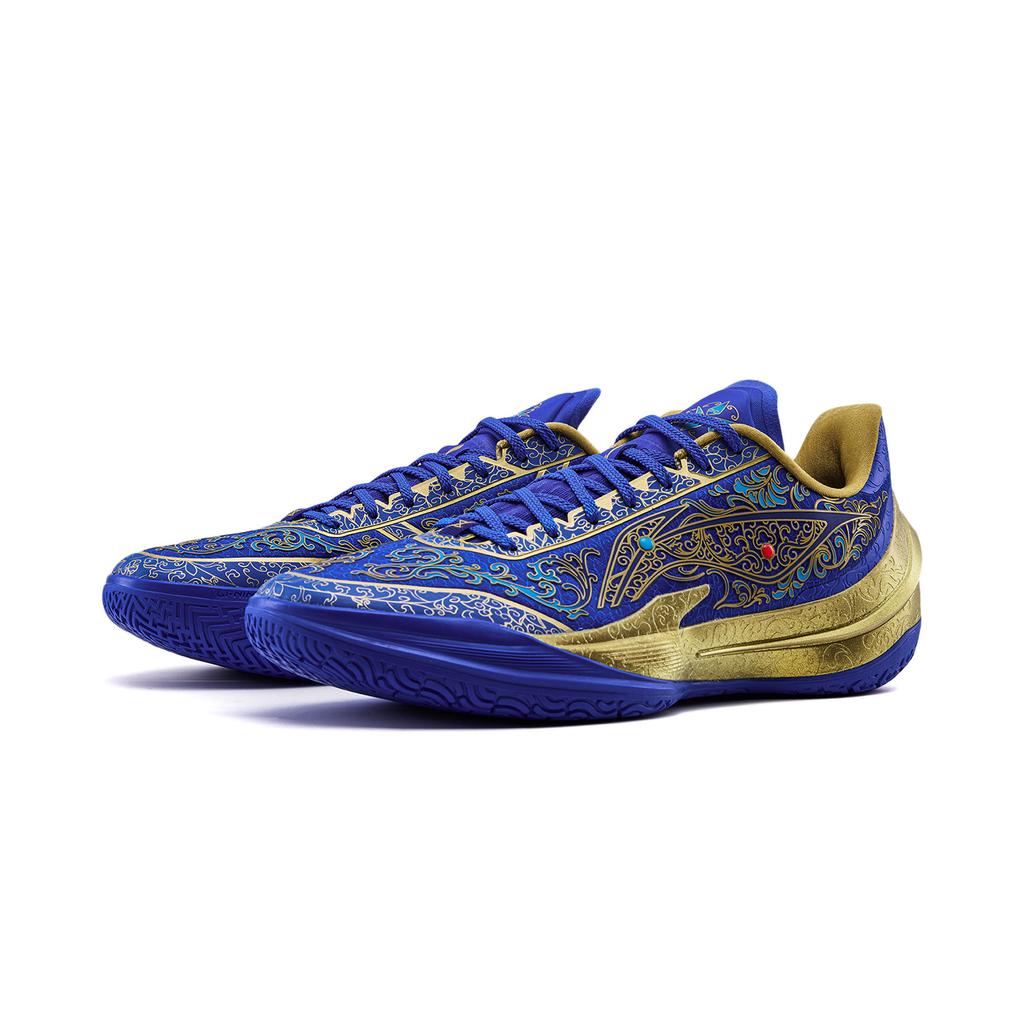 Li Ning Blade 5 V2 Амортизирующие Нескользящие Дышащие Низкие Баскетбольные Кроссовки Мужские Синие ABAV061-3