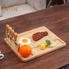 Набор бамбуковых сырных досок с 4 резаками и держателями резаков, пазами для соусов, закусок, деревянный поднос, универсальное блюдо для развлечений