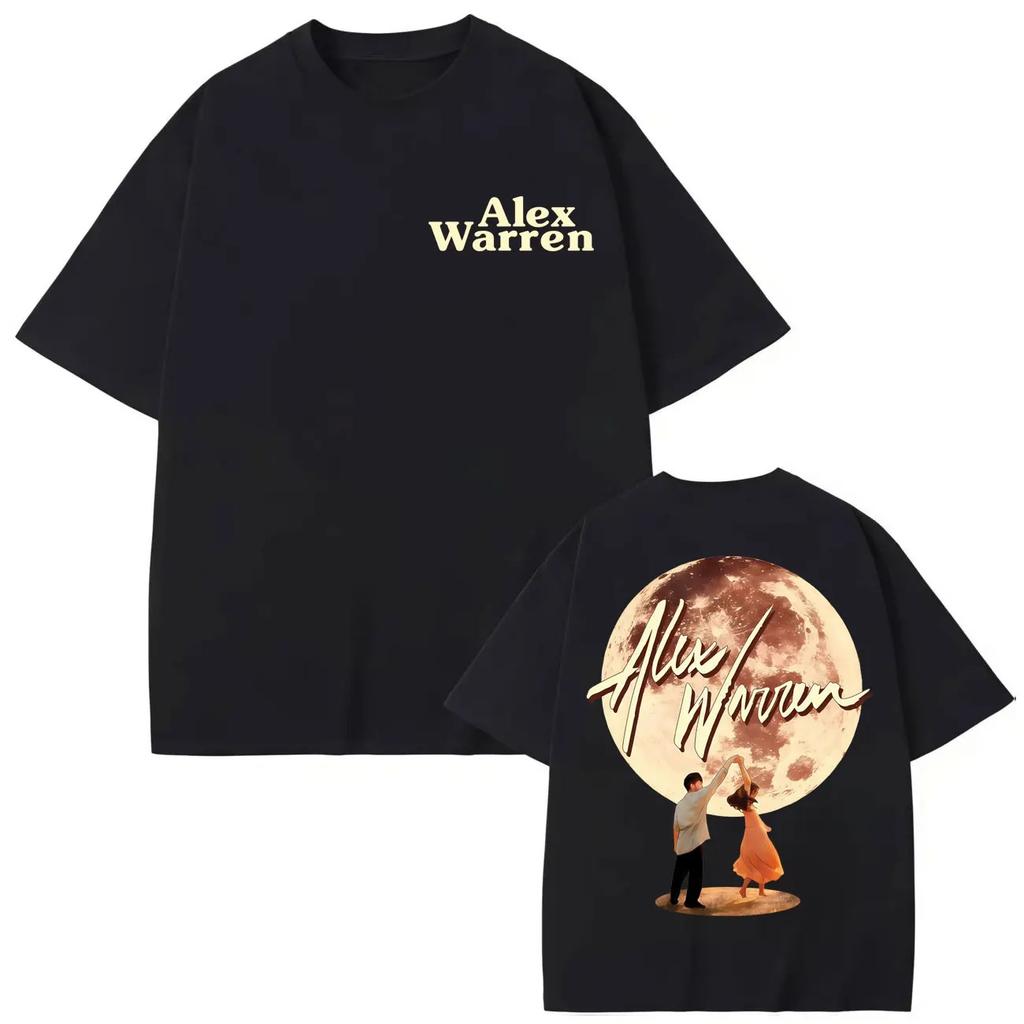 Singer Alex Warren Album Poster Pattern TShirt Fashion Y2K Short Sleeve TShirt Unisex Summer High Quality Cotton TShirt