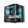 Корпус MOOTHMUSHI для ПК, Совместимость с ATX, Mid-Tower, Безстоечный дизайн, Изогнутая боковая панель из закаленного стекла, Тихий и с высокой производительностью охлаждения, Подходит для игр и офиса