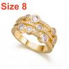 Creative Inlaid Cubic Zircon Multi Layer Geometric Stripe Round Dot Finger Rings For Women Men Exquisite Ring Aesthetics Zircon