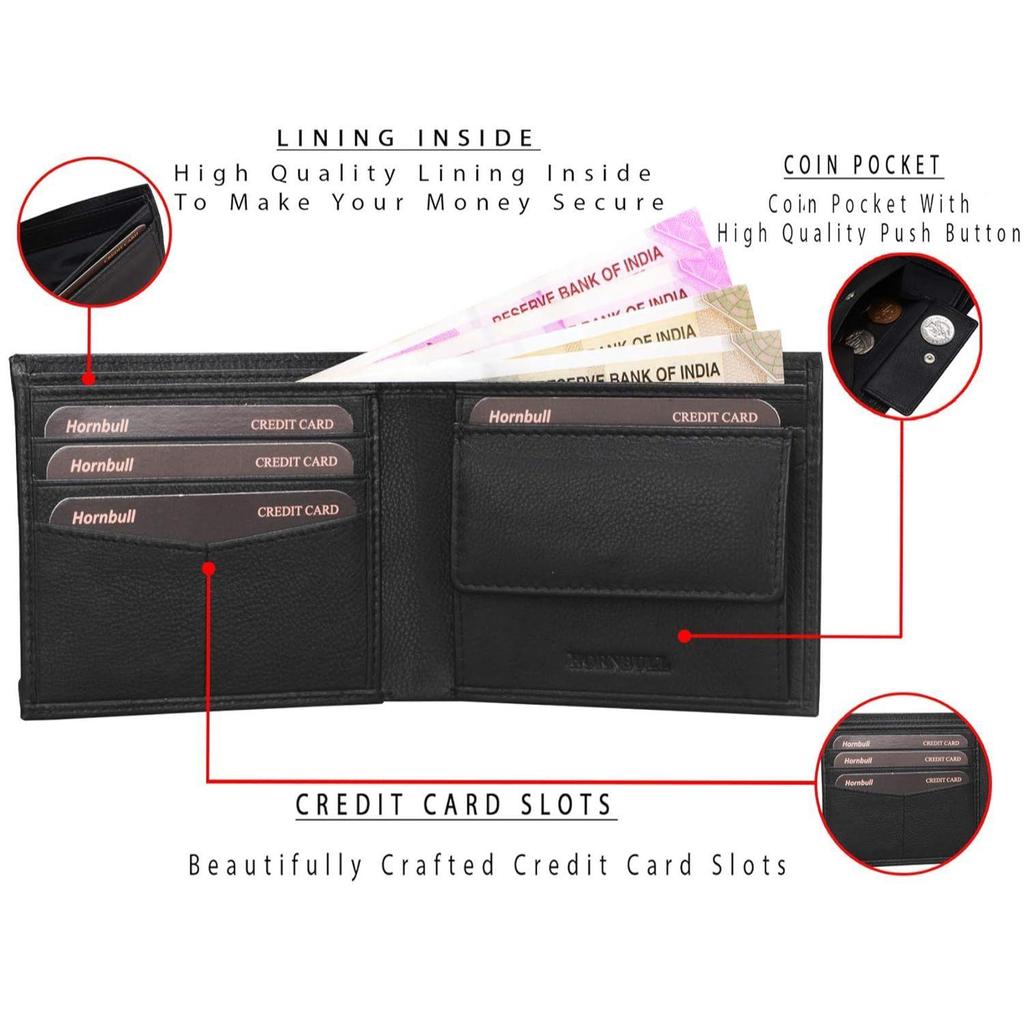 Черный мужской кошелек из натуральной кожи Maddison