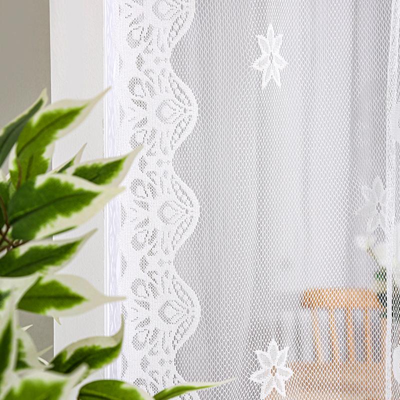 1Pc Pulling Curtain French Lace Fashion Insect Prevention Aesthetic Beauty Door Curtain Polyester Decorative Pattern