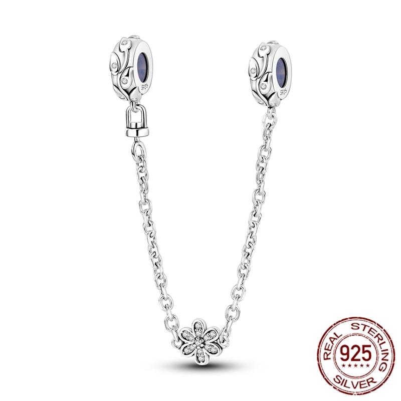 Copper Stars Moon Sun Clover Safety Chains Pendant Charms Beads Fit Original Bracelets Diy Jewelry Gift For Women