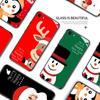 Чехол для телефона из закаленного стекла для iPhone Samsung Galaxy Infinix TPU Soft Edge с рисунком Рождества Санта-Снеговика Оленя Лось Пингвин Узоры Чехол для смартфона