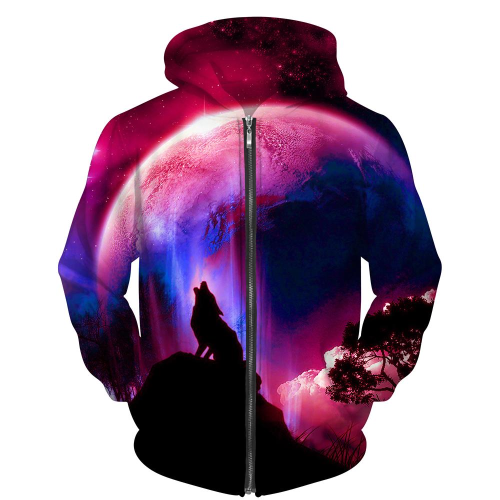Крутые толстовки на молнии с 3d принтом волка, куртка унисекс с капюшоном, толстовки с капюшоном на молнии в стиле хип-хоп, повседневные спортивные толстовки