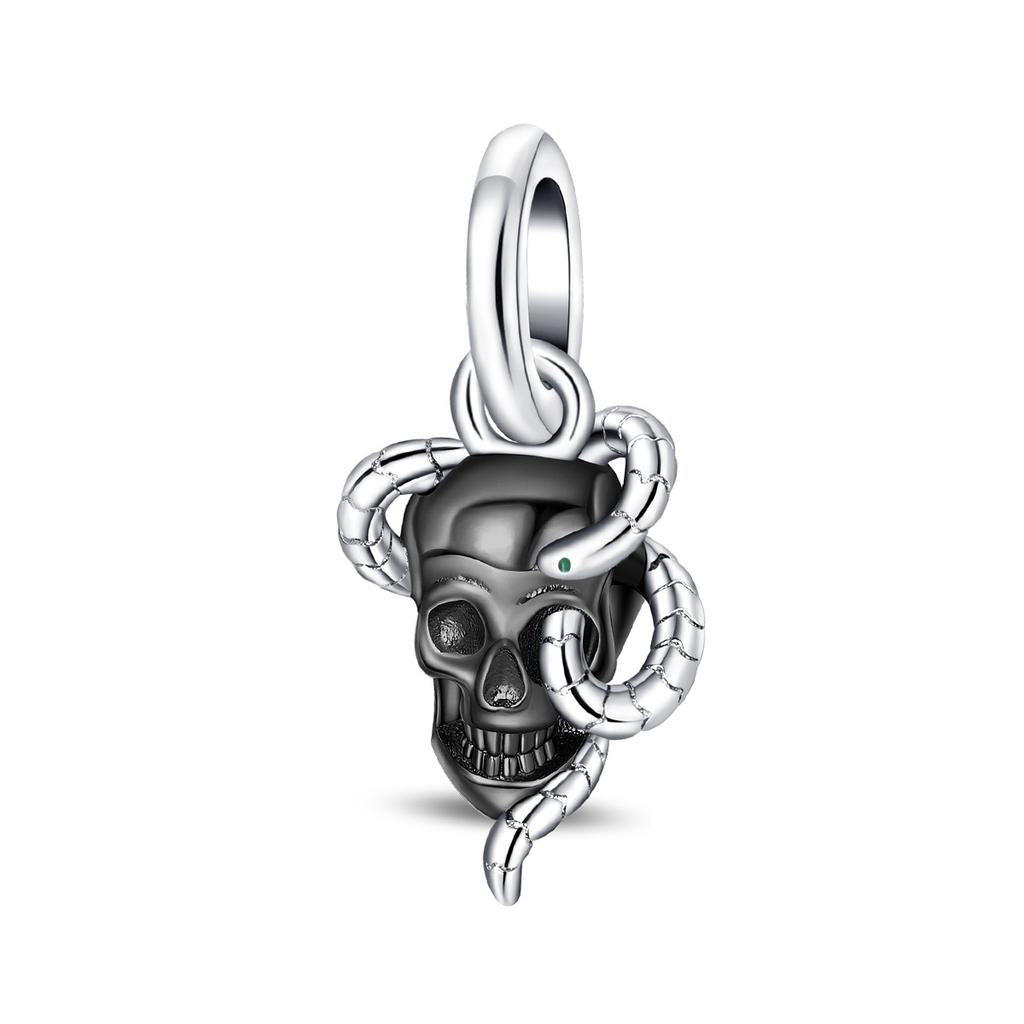 Stunning Copper Musical Skull Beads & Hand Bones Dangle Charm Fits Bracelet Halloween Pendant Accessories Gifts