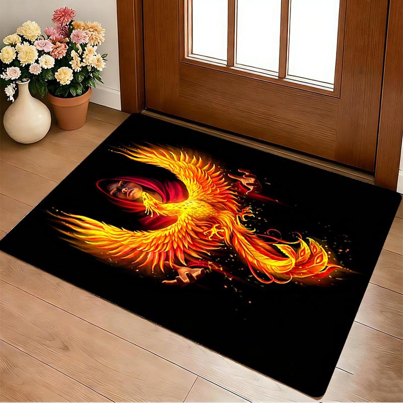 Phoenix Rise Living Room Nonslip Area Rug Soft Carpet For Bedroom Game Playroom Sofa Office Home Decor Doormat Christmas Gift