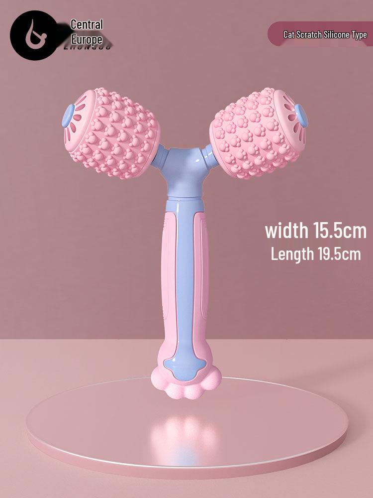 Силиконовый массажный ролик для йоги: Ролик для расслабления мышц Фитнес-аксессуар - Массажное колесо Y-образной формы