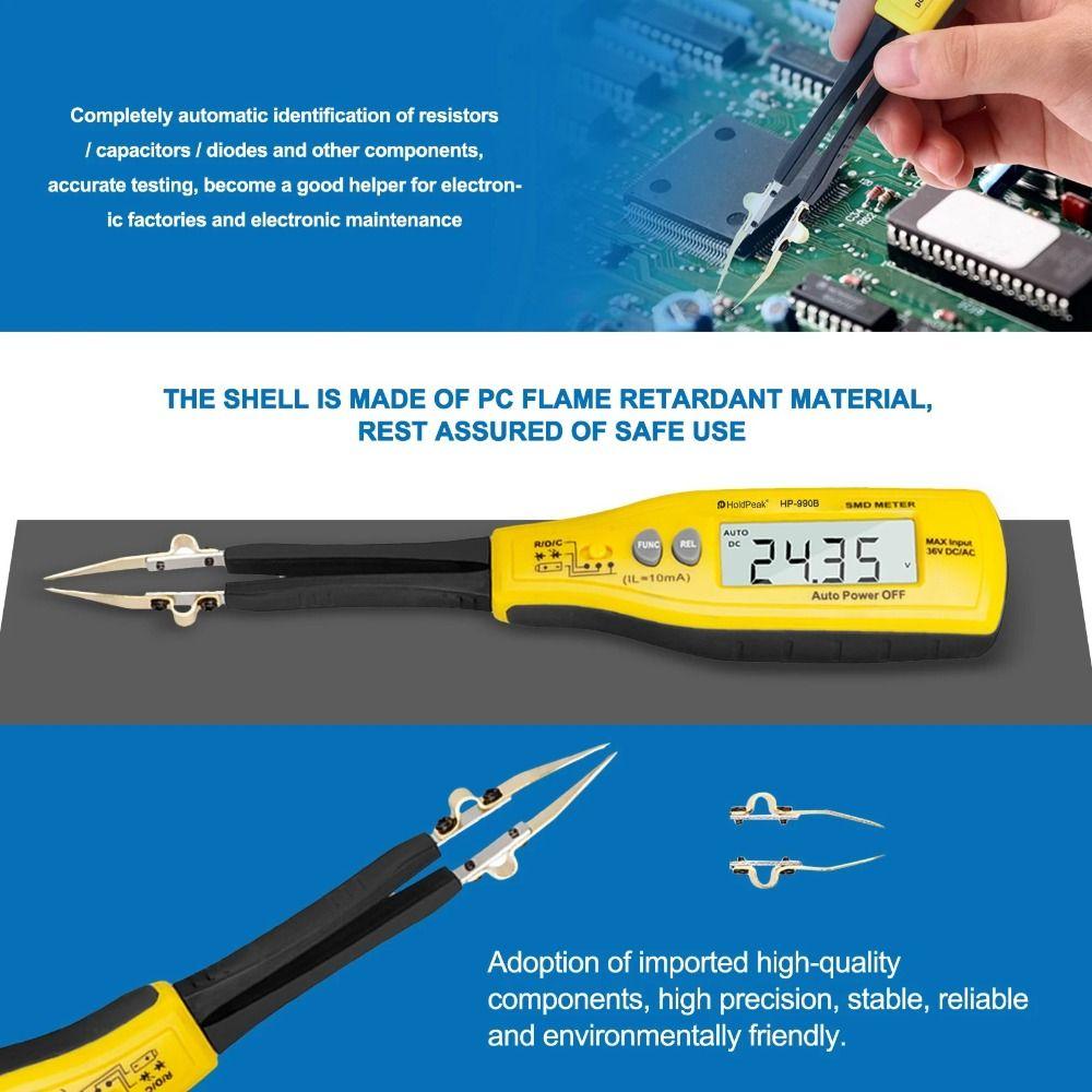 Compact Design SMD Component Tester Professional Multimeter Laboratory Testing