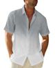 Men'S Summer Short-Sleeved Shirt Interface Color 3D Printing Trend Casual Lapel Shirt