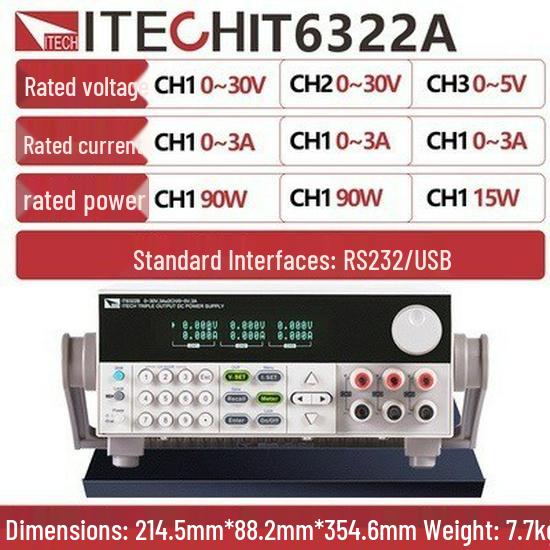ITECH Edex IT6322A/IT6332A High-Precision Tri-Channel Programmable DC Power Supply