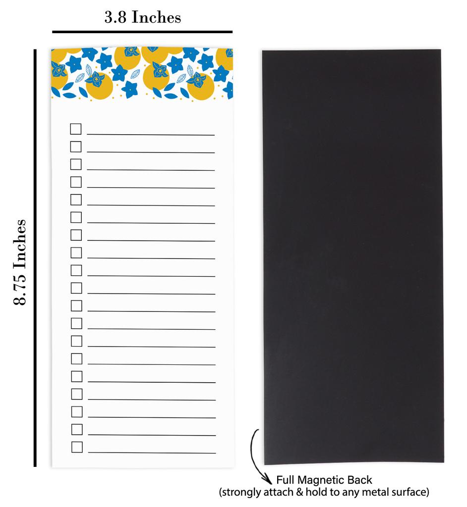 Inkdotpot Упаковка из 6 забавных магнитных списков для сухого стирания на холодильнике, протирание без пятен, быстрые заметки, доска для покупок и список продуктов на холодильник