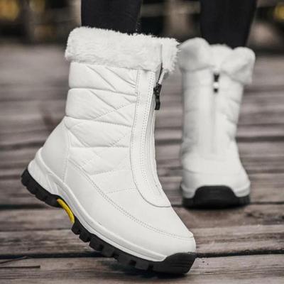 Женские зимние зимние ботинки на теплой меховой подкладке, ботильоны, уличные ботинки, удобная женская обувь