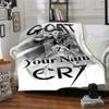 Cristiano Ronaldo (111) Personalized Text Blanket Cozy Customizable Blanket Durable Comfort Perfect for Nap Office Chair Bedding Living Room
