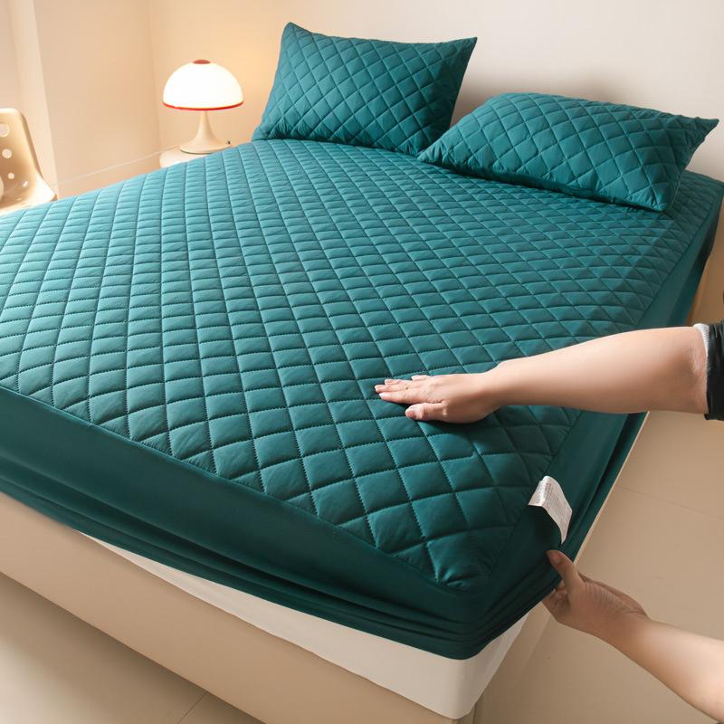 Водонепроницаемый стеганый чехол для матраса, утолщенный дышащий чехол для матраса для односпальной кровати размера «queen-size» и двуспальной кровати размера «king-size»