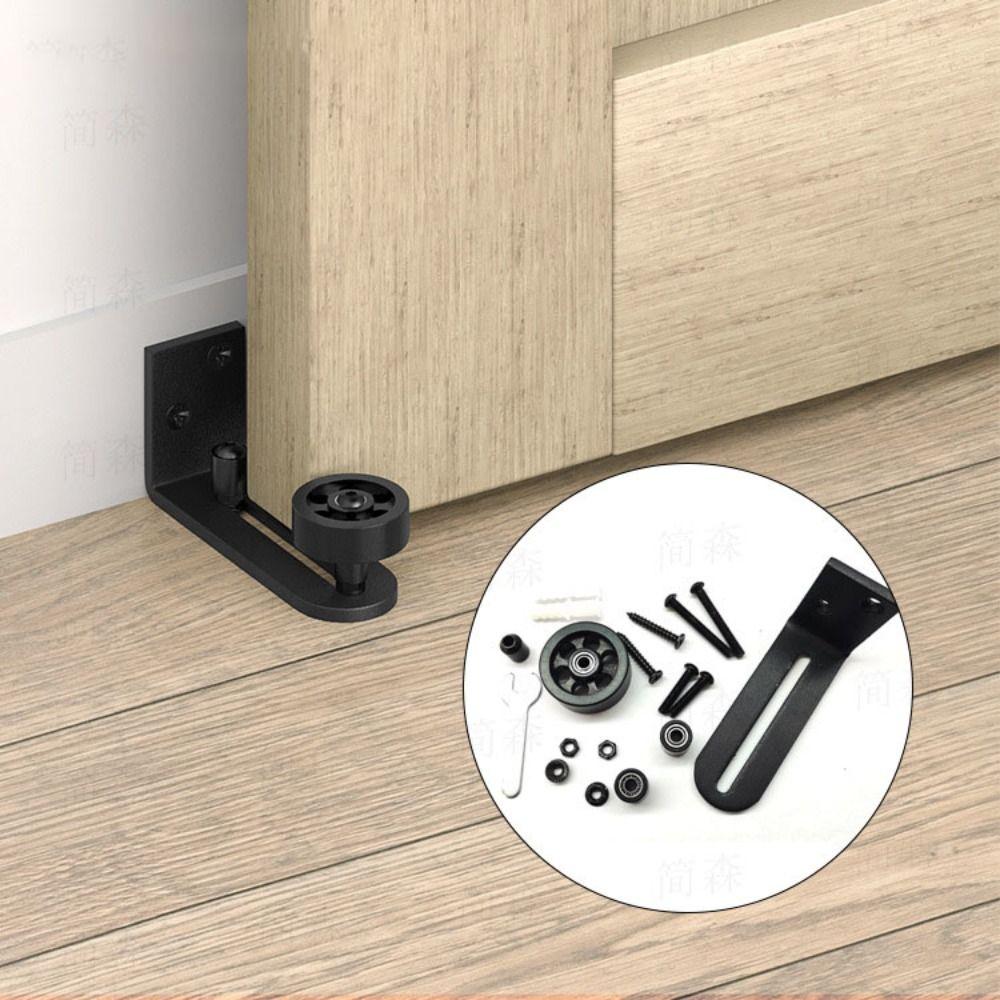 Flat Bottom Barn Door Floor Guide Carbon Steel Sliding Door Hardware Flush Design Window Rollers