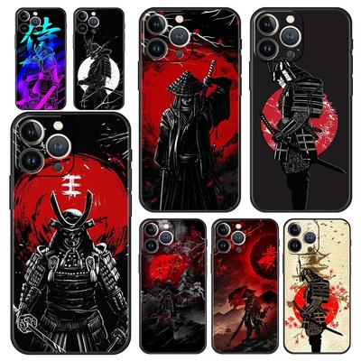 Роскошный чехол для телефона с рисунком японского самурая для iPhone 13 15 14 12 11 Pro MAX XR X SE XS 7 8 Plus, мягкий силиконовый черный чехол