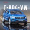 Volkswagen T-ROC SUV Simulation Diecast & Toy Vehicle Pull Back & Doors Open RMZ City 1:36 Alloy Car Model Gifts For Children