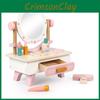 Деревянный косметический игровой столик Интерактивные элементы Детская игра Развивающий навык