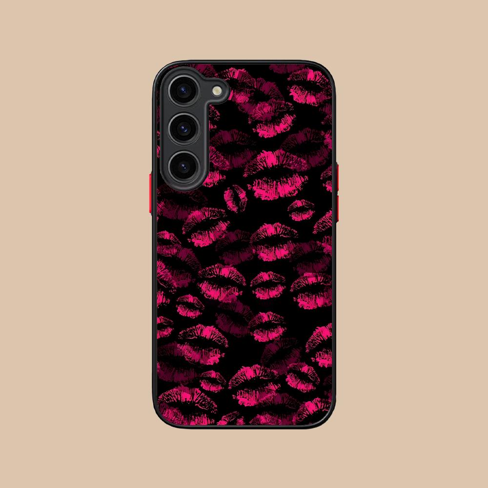 Чехол-бампер из силикона с рисунком «Целующиеся губы» для Samsung Galaxy S26 S25 S24 S23 S22 S21 Plus FE Ultra, цветной