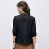 New Chinese style light national style fragrant cloud yarn] 26 Spring round neck heavy embroidery buckle fashionable mulberry silk shirt for women