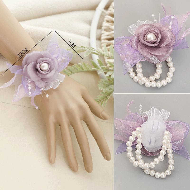 Свадебные торжества подружки невесты, свадебная вечеринка, эластичные аксессуары для фотографий с жемчугом, принадлежности