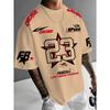 Summer Men's Chicago Black Red and White Printed 23 Pattern Round Neck Breathable Casual T-shirt Loose Outdoor Top