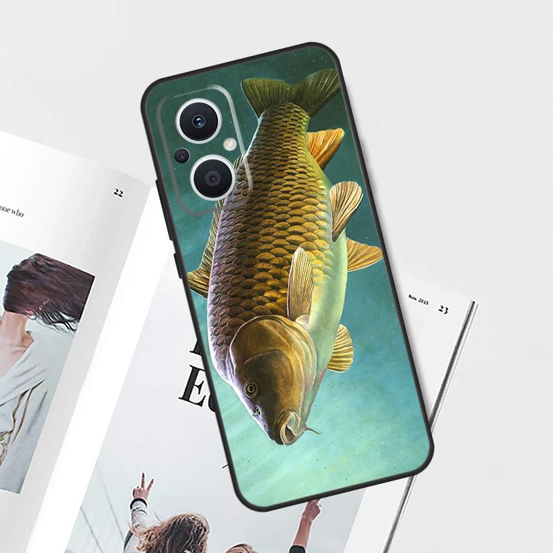 Рыбалка Карп Рыба Чехол Для OPPO Reno 13F 14F 15F 12 11 F 10 14 15 Pro 7 8 Lite OPPO Find X9 X8 X6 X5 Pro Крышка
