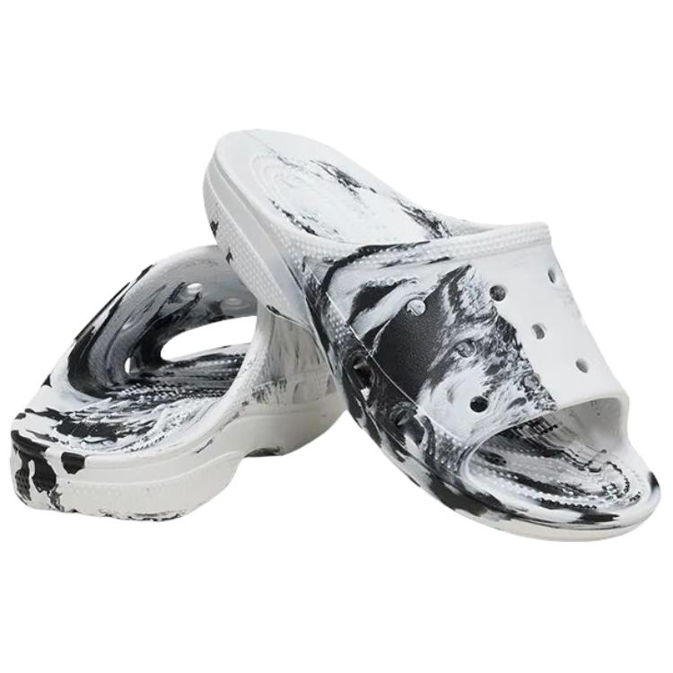 Crocs Классические удобные шлепанцы с открытым носком из ЭВА, сандалии-слайды против натирания, женские сандалии, черные, белые, 211832-066