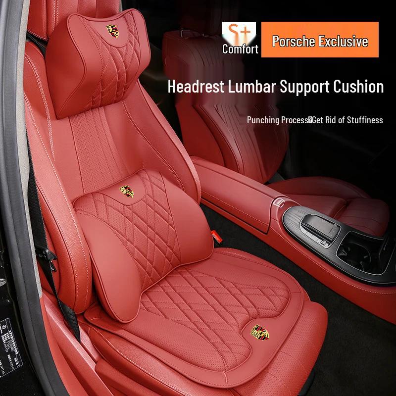 Porsche Cayenne, Macan, Panamera, 911/718 Car Headrest & Lumbar Support Cushions