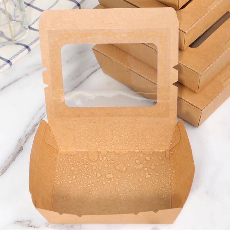 Disposable Kraft Paper Takeout Container with Window