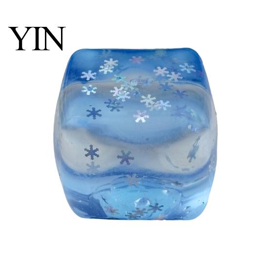 Relaxation Squeeze Ball Transparent Lemon Toy, Stress Relief Jellyfish Ice Cream Reliever Soft Clear Cube Sensory Toy for Kids Adults