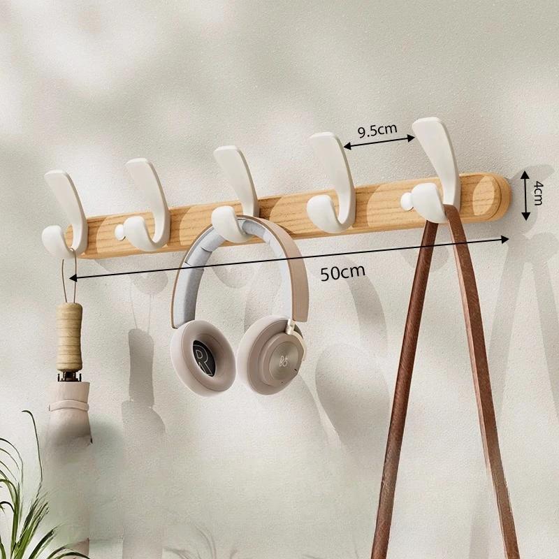 Крючки для подвешивания на стену из цельного дерева, вешалка для одежды в примерочной, прихожая, вешалка для шляп, крючки для полотенец, без перфорации