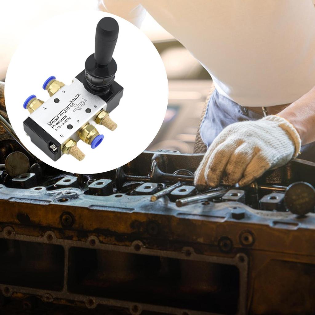 Pneumatic Manual Control Valve 1/4" Thread Accurate Smooth, Leakpoof, Good Sealing,