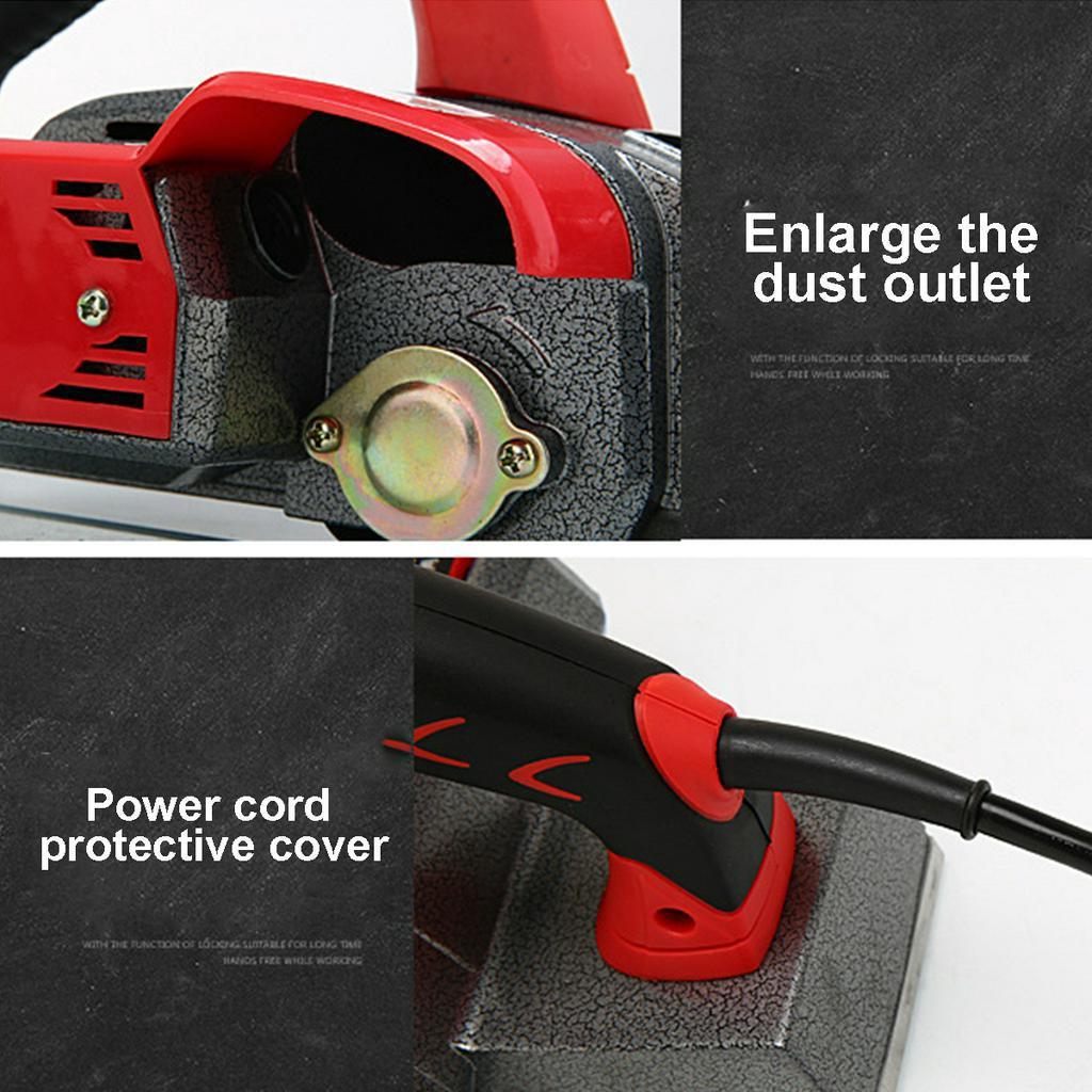 1800 Вт/1600 Вт/1200 Вт Электрический рубанок Столярные инструменты Деревообработка Бытовой Многофункциональный Ручной рубанок Машина для резки дерева Строгальный станок 220 В