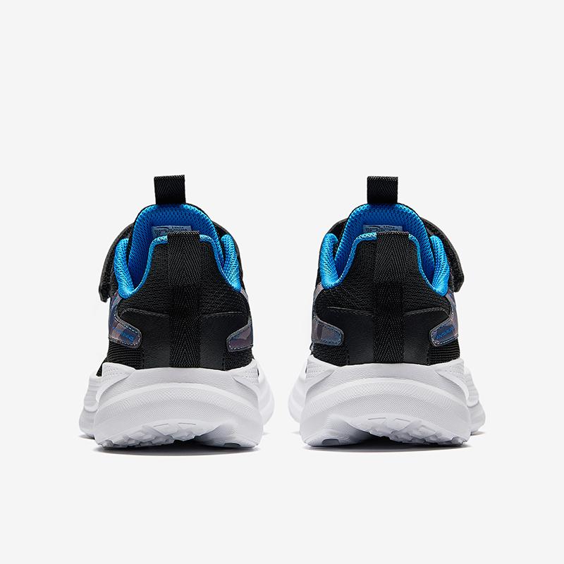 Anta Kids Synthetic Leather Comfortable Simple Non-Slip Wear-Resistant Low-Top Running Shoes Men Sneaker Black Harmony-Blue A12445555-3