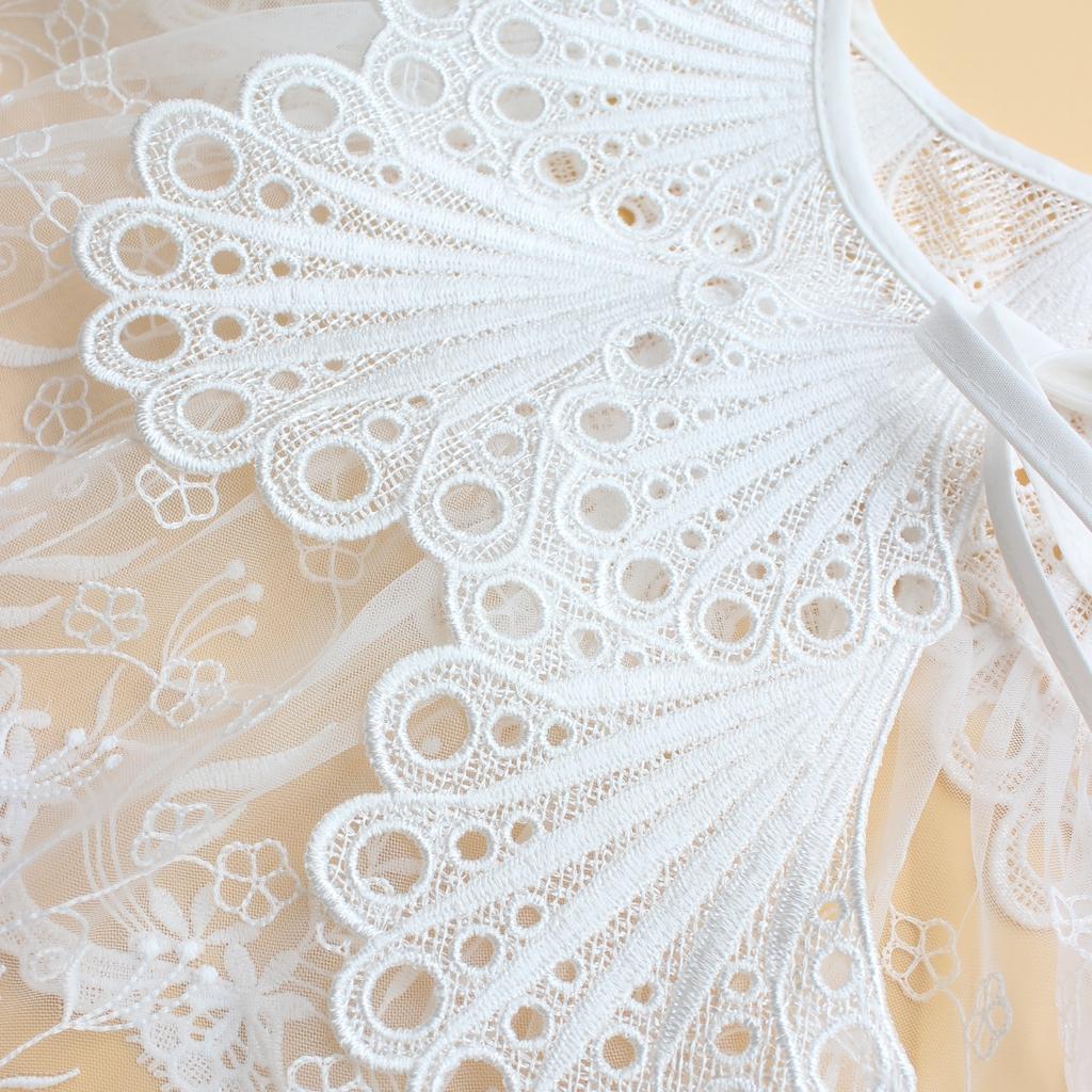 Шаль-воротник из павлиньих перьев для дам. Двухслойная кружевная вышивка, высококачественная декоративная манишка.