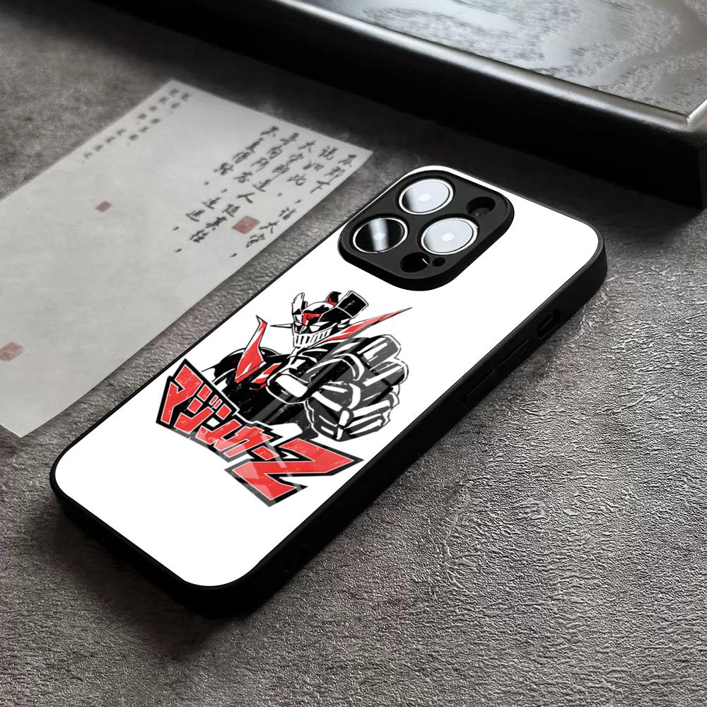 Чехол для телефона UFO Robot Goldorak для iPhone 16 Pro Max 15 Plus 14 Pro 12 11 13 Mini X XR XS Max 8 7 Plus SE Стеклянная крышка