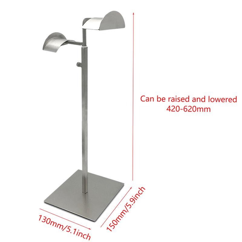 Регулируемая полированная серебряная двусторонняя подвесная сумка, подставка для сумочки, кошельки, держатель для сумки, стойка-органайзер, подставка