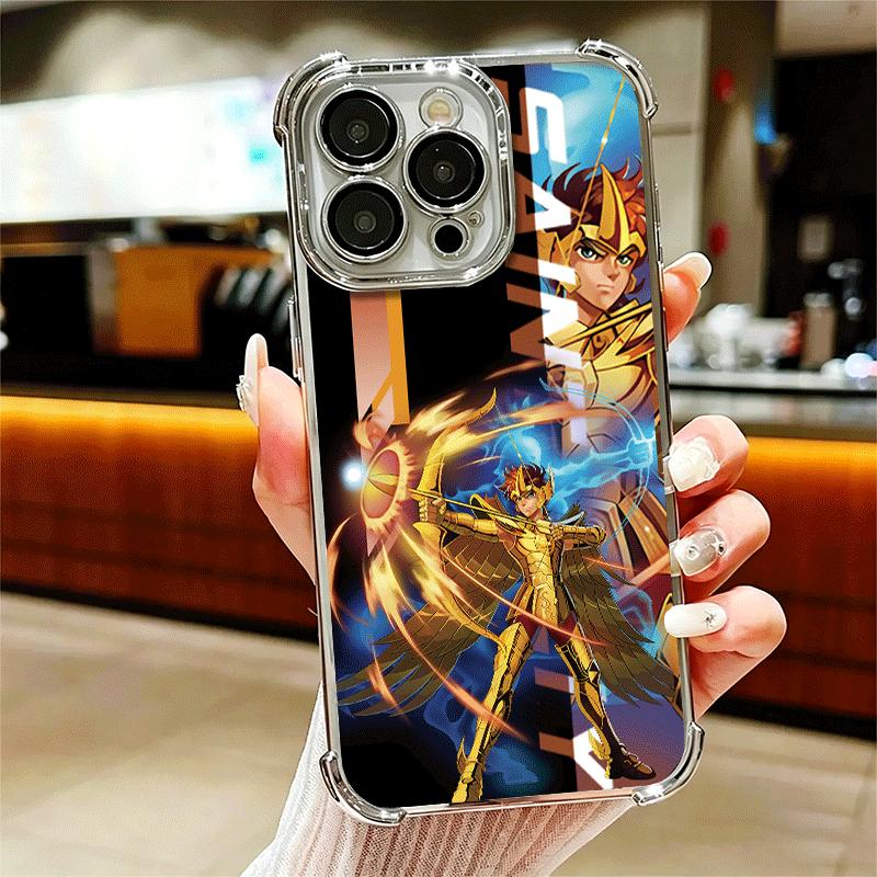 Аниме S-Saint S-Seiya Покрытие Чехол для телефона Для Iphone 16 17 Pro Max Air 16E 14 15 Plus 12 13 Mini Противоударный Чехол с Airbag