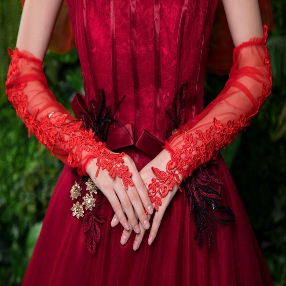 Женские вечерние перчатки для девочек, перчатки для невесты, однотонные атласные варежки для мероприятий, свадебные аксессуары