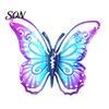 Backyard Fence Wall Decorations Metal Butterfly Decorations, Garden Art Sculpture, Artistic Iron Hangings Weatherproof Hanging Decor for Patio