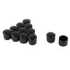 Uxcell Pipe Leg Chair Leg Rubber Inner Diameter Set of 12 Caps, Caps, Feet, Black, Rubber, 12mm, Metal,