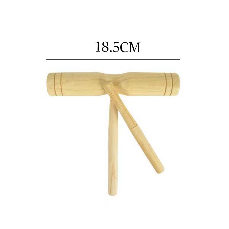 Детские музыкальные инструменты Игрушки Мини-аксессуары для детской коляски из дерева Хлопушка Цвет бревна Колокольчик Песочный молоточек Звук TMZ