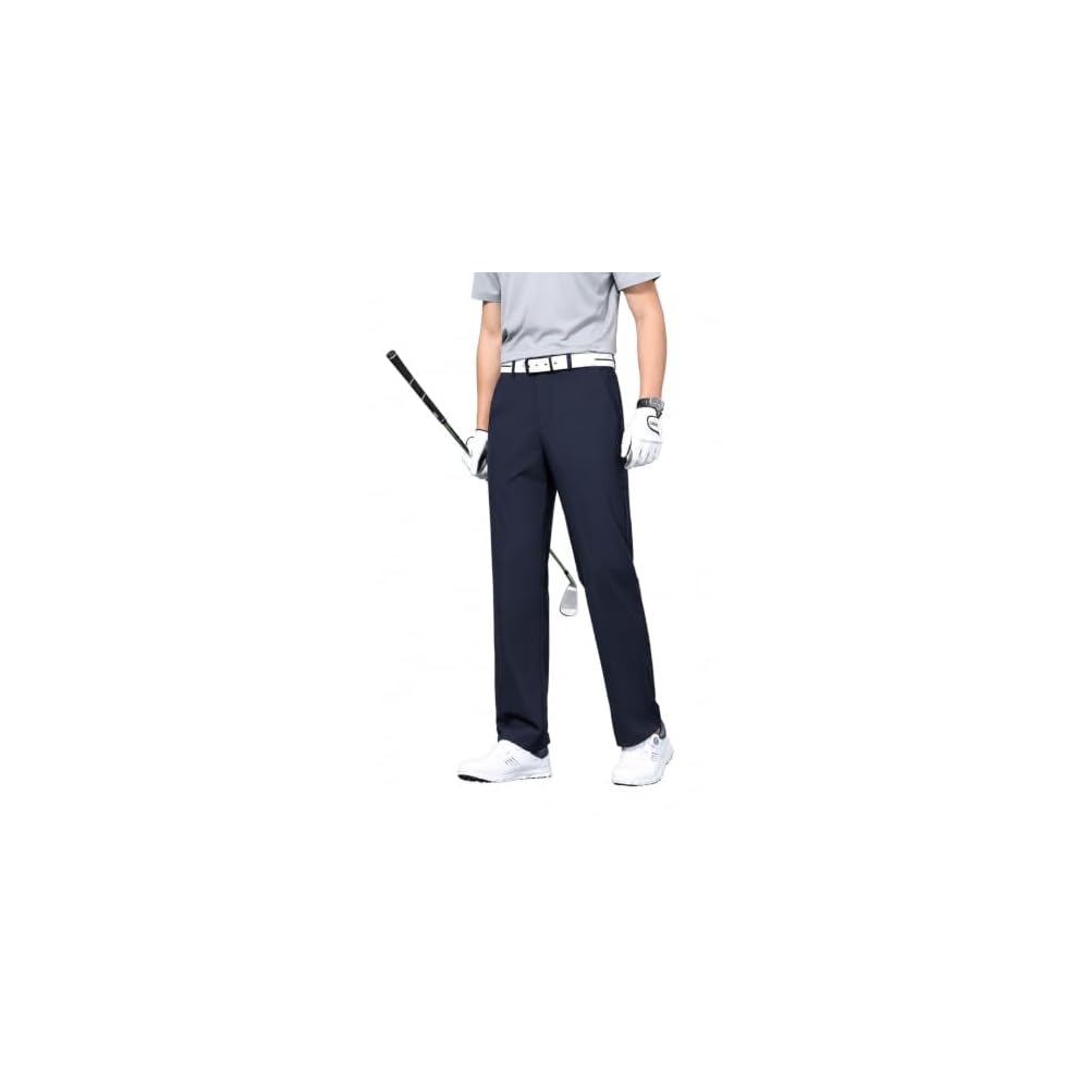 Kayiyasu Men's Golf Pants, Super Stretch 4-Way Stretch, Cooling Touch, UV Protection, Breathable,