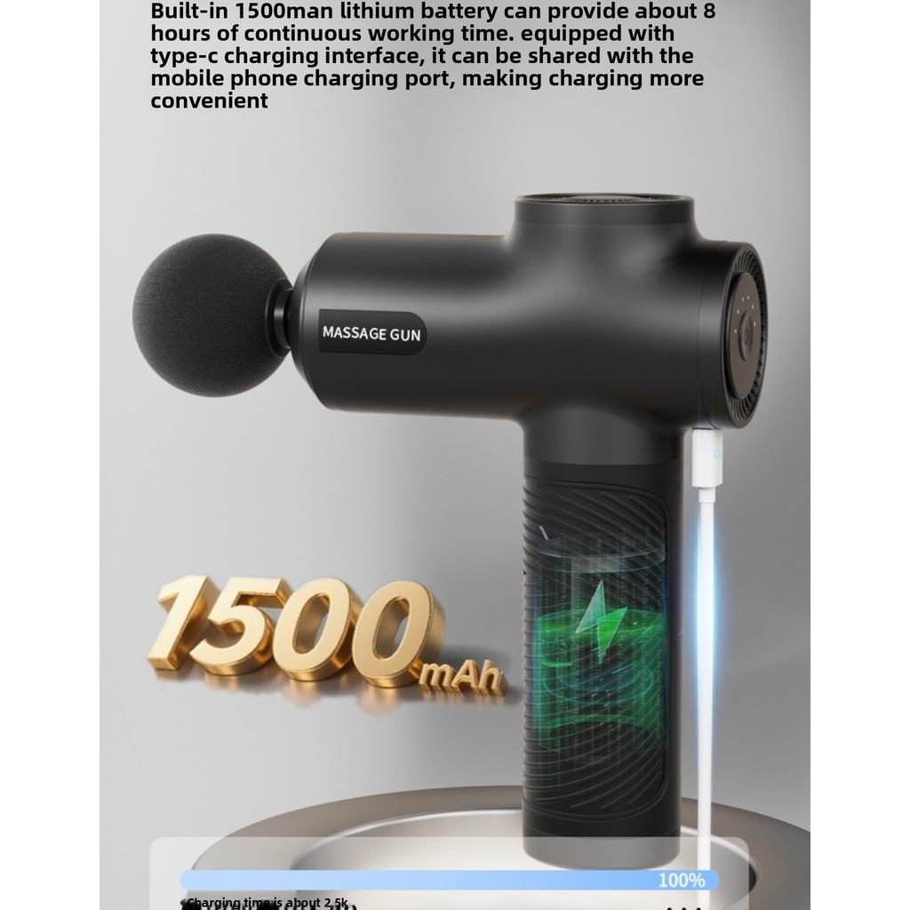 Professional Massage Gun for Men, Deep Tissue Muscle Massager, Multi Speed with Multiple Heads for Workout & Full Body Relaxation