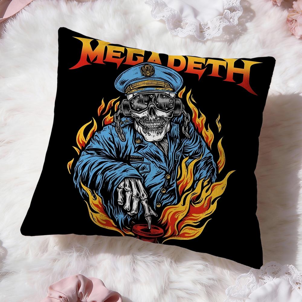 Наволочка для подушки с изображением группы Megadeth, Премиум-комфорт, Двусторонняя наволочка - Дизайн «Два в одном» для любой комнаты и салона автомобиля