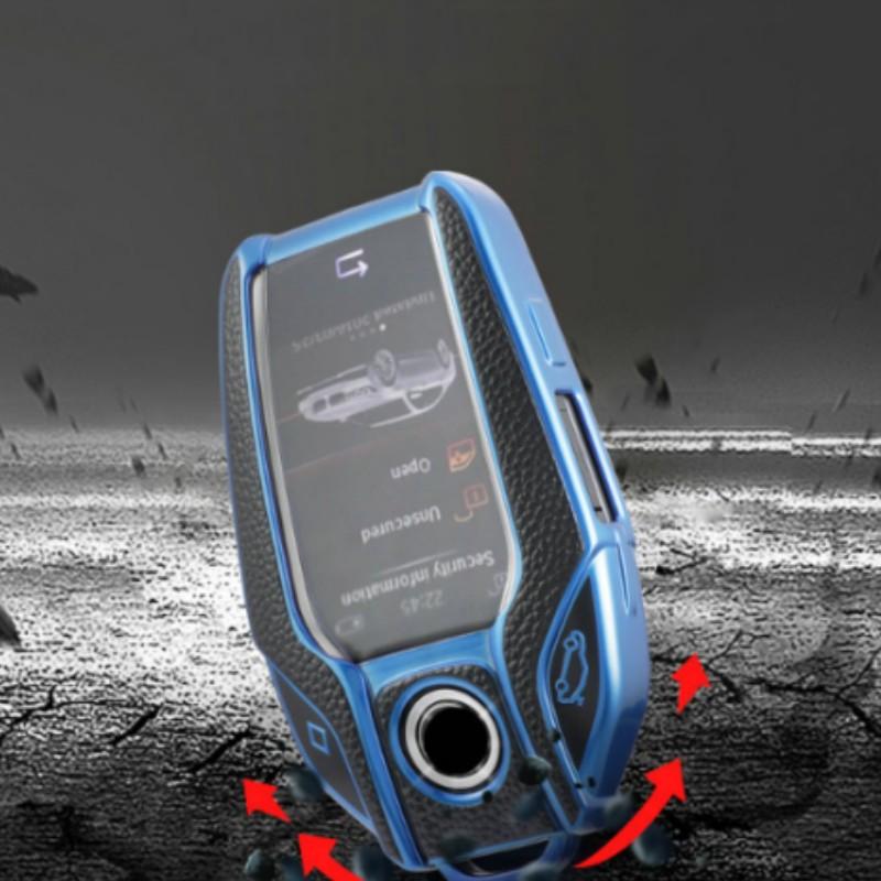 Новый дизайн кожаный чехол для ключей со светодиодным дисплеем для BMW 5 7 серии G12 G11 G30 G32 G31 i8 I12 I15 G01 X3 G02 X4 G05 X5 G07 X7 автомобильная сумка